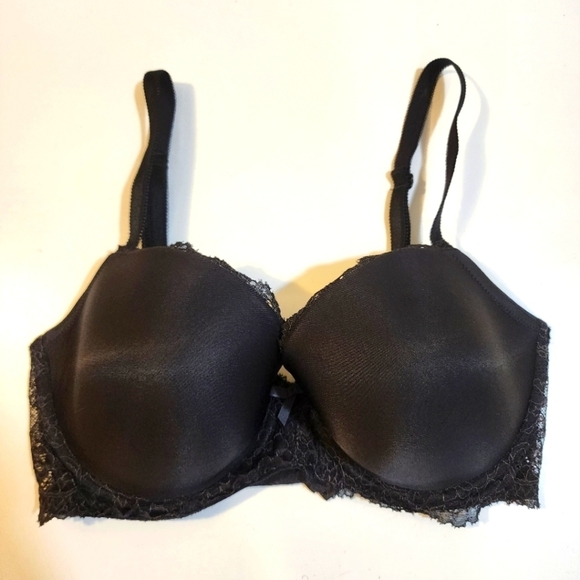 Victoria's Secret black Dream Angles Lined Demi Black Bra Size 32DDD - Picture 1 of 8
